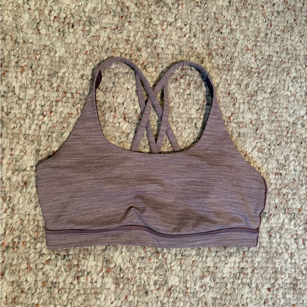 lululemon athletica Striped Purple Sports Bra